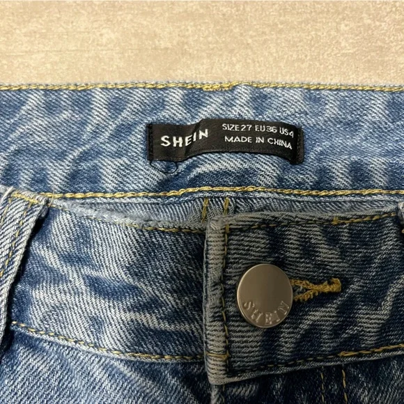SHEIN Light Blue Denim Mom Jeans Size 27 - Picture 5 of 12